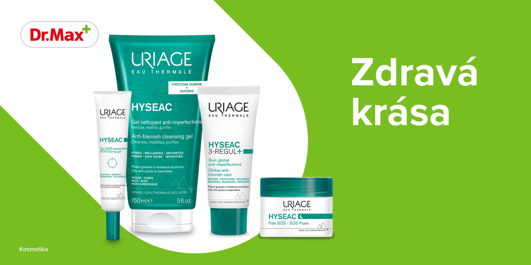 Sleva 10 % na nákup produktů značky Uriage Hyséac s kódem ISIC26pletQ4