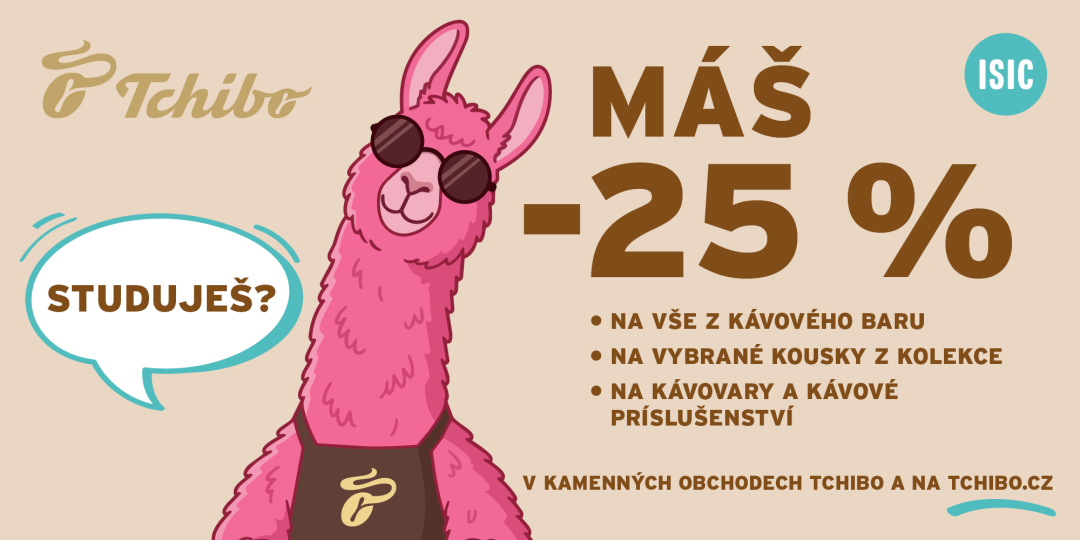STUDENTS WEEK v Tchibo: Sleva 25 % pro všechny studenty!