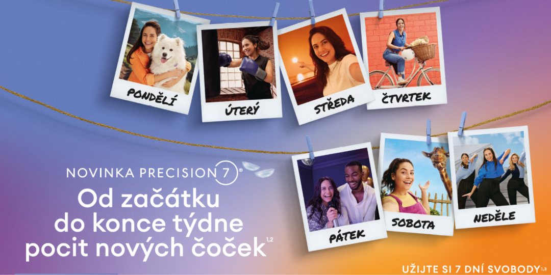 Nové týdenní kontaktní čočky PRECISION7®